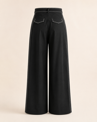 PANTALÓN PALAZZO HILO NEGRO