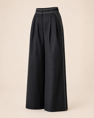 PANTALÓN PALAZZO HILO NEGRO