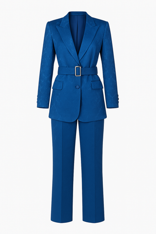 SUIT JACQUARD AZUL REAL