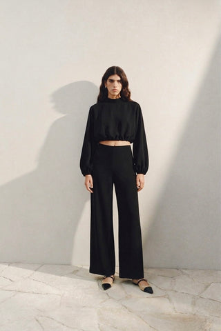 CAMISA CREPÉ NEGRA