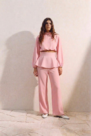 CAMISA CREPÉ ROSA