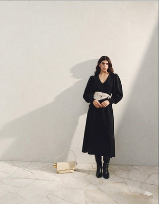 VESTIDO CREPÉ NEGRO