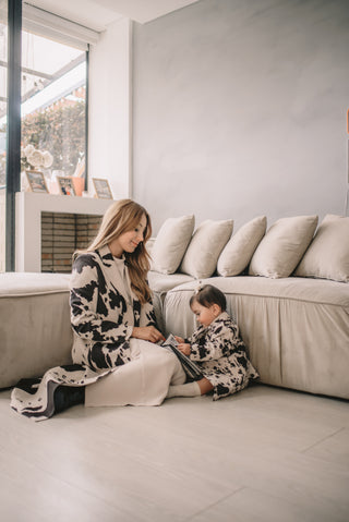 ABRIGO COW PRINT BABY